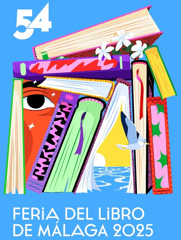Cartel de la Feria del Libro de Málaga 2025